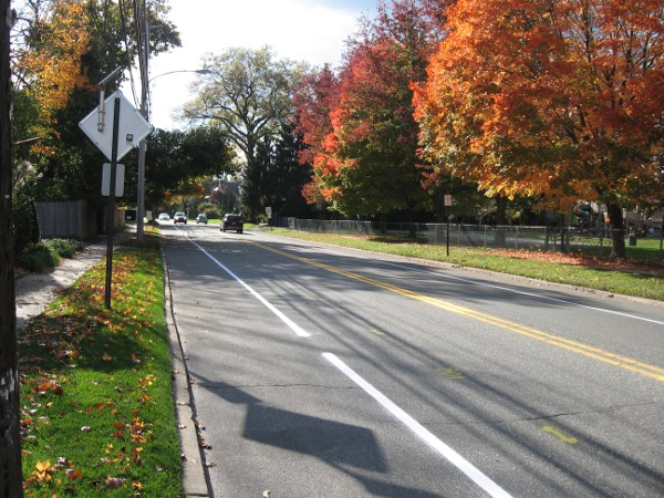 Striping Ardmore Ave. at Morris